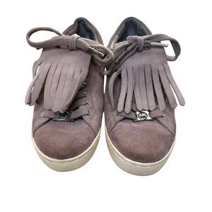 Michael Kors MK Women’s Suede Lace Fringe Sneakers Shoes Size 7M